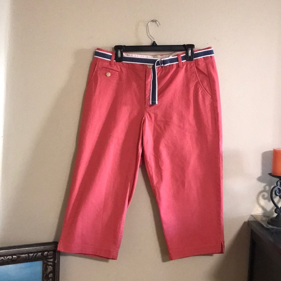 Dockers Pants - NWOT salmon Capri w/ cute belt!